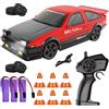 BIZOI Mini RC Drift Car, 1:24 Mini Macchina Telecomandata Drift, 4WD Auto Telecomandata con Luce LED, 15km/h, 2,4Ghz RC Drift Car per Adulti e Bambini di Età Superiore agli 6 Anni, Compleanno Regalo