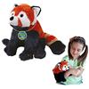 EcoBuddiez - Panda Rosso di Deluxebase. Morbido peluche di 20cm realizzato con bottiglie di plastica riciclate. Adorabile regalo ecologico per bambini e morbido animaletto giocattolo per neonati.
