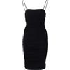 Pinko Forza Abito Interlock Crepe Vestito da Cocktail, Z99_Nero Limousine, L Donna