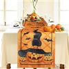 Bigqin Runner Lino,Runner Da Tavolo Per Halloween, Zucca Caramelle Pipistrello Dolcetto Per Feste Del Tavolo Da Pranzo Decorazione Della Cucina 33 X 183 Cm