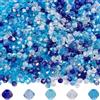 SOFPLATE 1 scatola 2000 pezzi 5 colori Perline di Vetro Sfaccettato Blu Perline di Vetro Bicono Sfuse 4mm Colore AB Misto Zaffiro per Le Vacanze All'Ingrosso Perline di Cristlega Bicono per La Creazio
