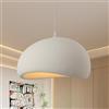 HvKvHvY 40 Lampada a sospensione moderna da cm per sala pranzo E27, lampadario conchiglia bianco, lampada soffitto Wabi-Sabi, stile giapponese apparecchio di illuminazione forma nido d'uccello isola cucina