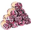 Coopay 10 Gomitolo di Lana per Uncinetto, 450g, Filato per Uncinetto Morbido Multicolore, Filato per Maglieria, Lana Gomitoli per Vestiti per Neonati, Sciarpe, Calzini - Nero Bianco Rosa