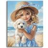 VAIIEYO 5D Diamond Painting Cane, Diamond Painting Kit Completo Ragazza, Pittura Diamante 5D Fai da Te, Ricamo con Strass Punto Croce Arte e Artigianato Decorazione per Casa e Pareti 30x40cm-71