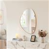 [en.casa] Specchio da Parete con Cornice Irregolare Specchio Decorativo Forma di Goccia per Ingresso Soggiorno Camera da Letto 75 × 53 cm color Oro