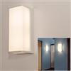 Planetitaly Applique lampada a LED 10W resa 100W, Lampada da parete muro esterno plafoniera balcone giardino terrazza ingresso villa hotel albergo negozio, Impermeabile IP65 da 10W (Bianco, Luce Naturale 4000K)