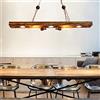 NaMaSyo Lampadario Industriale Vintage Industrial Pendant Chandelier Plafoniera a Sospensione In Legno Stile Lampada Da Tavolo Da Pranzo Retro Regolabile In Altezza Per Sala Da Pranzo Cucina Bar Ristorante