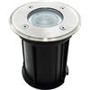 Planetitaly Faretto incasso foro 100 mm segna passi led 5W luce spot 38 gradi calpestabile tondo gu10 ip65 luce mirata illuminazione piante facciate alberi siepi giardino (Luce bianco caldo)