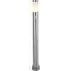 Planetitaly NOVA Lampione LED E27 acciaio sensore movimento palo esterno luce giardino sentiero viale cortile 230V 110cm (Con sensore)