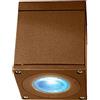 Planetitaly Plafoniera faretto quadrato soffitto LED RGB CCT 8W GU10 cambia colore luce RGBW vasca box doccia sensoriale bagno IP65 cromoterapia lampada smart WiFi controllo vocale (Colore Corten, luce Verde)