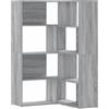 vidaXL Libreria a 4 Ripiani Grigio Sonoma 85x85x140 cm in Truciolare, libreria ad angolo, libreria, mobile porta libri, libreria a L
