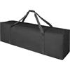 INFANZIA Borsa sportiva da 160 l, con doppia cerniera, grande capacità per vestiti, trasloco, forte e impermeabile, 132 x 40 x 30 cm, colore nero, Nero , 160L, Borsa sportiva extra large