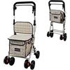 Mobiclinic®, Deambulatore pieghevole per anziani, Carrello spesa, 21 l, Coliseo, Marchio europeo, Con borsa della e freni, Sedile imbottito, Monoleva, Acciaio (immagini)