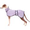 MOREZI Impermeabile Greyhound, giacca impermeabile per cani, foro per il collo e cintura regolabile, adatto a cani di taglia media e grande-Viola-XXXL