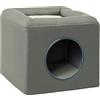 PawHut Casetta per Gatti a 2 Livelli con Cuscino in Peluche e Apertura Frontale, Cuccia per Gatti in MDF, Poliestere e Plastica, 36.5x36.5x33 cm, Verde