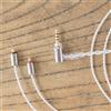 FINALE Cavo rivestito in argento per auricolari MMCX 1,2m 2,5mm / C106 MS12DZ...
