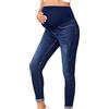 Generico Jeans Premaman sopra la Pancia - Jeggings Aderenti con Supporto Morbido e Pantaloni in Denim Slim