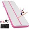 IBATMS Air Track Ginnastica Artistica 3/4/5/6 Metri, Tappeto Ginnastica Artistica da Casa con Pompa Elettrica, Tappetino Gonfiabile per Allenamento Yoga Cheerleading Fitness, 600x100x10cm Verde Menta