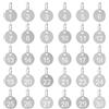 Teaaha 1-30 targhette con numeri chiave, etichette con numeri con anelli, portachiavi in acciaio inossidabile, etichette portachiavi con numeri cavi, etichetta in metallo resistente, per chiavi del