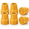 supregear 6pz Punta Gomma 25mm per Stampelle, Bastoni, Deambulatori, Sedie WC, Sgabelli Doccia, Panchine da Bagno, Universali Antiscivolo, Giallo