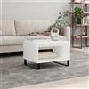 RJPLMFV Tavolino da soggiorno Tavolino multifunzionale Tavolino da Salotto Bianco 60x50x40 cm in Legno Multistrato
