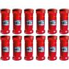 Cereria Di Giorgio - Confezione da 12 Ceri Votivi dedicati al Sacro Cuore - Modello P80 - Colore Rosso - Durata 60 ore