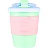 Drink Pod Tazza da caffè riutilizzabile da 340 ml, con labbro in gomma girevole, senza BPA, in plastica PLA - Green Dream/Verde