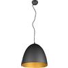 RL LIVE YOUR LIGHT Reality, Sospensione, Tilda 1xE27, max.40,0 W Metallo, Nero oro, Finitura: Metallo, Nero oro Ø:40,0cm, A:150,0cm IP20,Senza illuminante,Regolabile in altezza