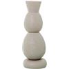 DRW Vaso da tavolo in metallo finitura opaca bianca Ø14x35,5 cm