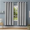 Amazon Basics Tende Oscuranti al 100% con Occhielli, 2 Teli, 132 x 213 cm, Grigio Scuro