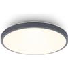 BRILONER - Plafoniera LED, luce bianca calda, 10W, 1200lm, lampada soffitto, plafoniera soffitto, plafoniere da soffitto, plafoniera camera da letto, plafoniere, 24 x 6 cm, antracite