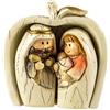 DRW Mistero dei Bambini di Pizzo a Forma di Mela 3 Pezzi in Resina Dipinta a Mano 6x3x7 cm, Colori Assortiti