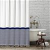 Seasonwood Tenda da doccia extra lunga, a righe bianche e blu, con nappa, 243,8 cm, impermeabile, con 12 ganci, lavabile, 183 x 244 cm