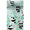 Happy Friday HappyFriday Copriletto Moshi Moshi Blu 200x260 cm Orso Panda