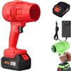 Generico Seese Pro Soffiatore Elettrico Senza Fili - Soffiatore Aspirapolvere 2 in 1 Portatile, 35000 RPM Ultra Potente, 40 Minuti Autonomia, Leggero per Giardino, Cortile, Foglie, Prato (Red,1 Battery)
