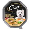 Cesar Cuore di Verdure Tenero Patè Con Pollo e Cuore di Verdure Cibo Umido Per Cani Vaschetta 150 gr