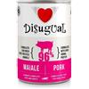 DISUGUAL Dog Mono Gusto Maiale Alimento Umido Completo per Cane Formato 400 g