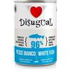 DISUGUAL Dog Mono Gusto Pesce Bianco Alimento Umido Completo per Cane Formato 400 g