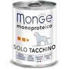 Monge Monoproteico 100% Solo Tacchino Alimento Umido Complementare per Cane Adulto Formato 400 g
