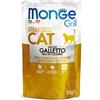 Monge Grill Sterilized Gusto Galletto Alimento Umido Completo per Gatto Sterilizzato Formato 85 g
