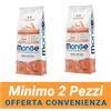 Monge MINIMO 2 CONFEZIONI - Monge Natural Superpremium Adult All Breeds Gusto Salmone,Riso, Crocchette per Cani Sacco 12 Kg