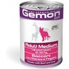 Gemon Cane Bocconcini Gusto Manzo e Fegato Alimento Umido Completo per Cane Formato 415 g