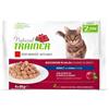 Trainer Natural Trainer Cat Adult Gusto Manzo Bocconcini in Salsa Alimento Umido Completo per Gatto Adulto Multipack 4×85 g