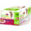 Trainer Natural Trainer Gatto Adult Bocconcini in Salsa Gusto Salmone Pollo Alimento Umido per Gatti Adulti Multipack Buste 24 x 85gr