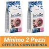 Exclusion MINIMO 2 CONFEZIONI - Exclusion Gatto Mediterraneo Monoprotein Kitten Gusto Pollo Per Cuccioli di Gatto Sacco 12 Kg