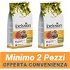 Exclusion MINIMO 2 CONFEZIONI - Exclution Mediterraneo Monoproteico Cane Adult Large Breed Noble Grain Gusto Manzo Crocchette Sacco 12 kg