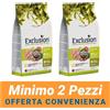 Exclusion MINIMO 2 CONFEZIONI - Exclution Mediterraneo Monoproteico Cane Adult Medium Breed Noble Grain Gusto Pollo Crocchette Sacco 12 kg