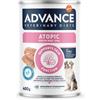 Advance Veterinary Diets Dog Atopic Gusto Tacchino Cani Alimento Umido Dietetico Pelle Allergie Lattina 400g