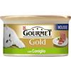 Nestle Purina Petcare IT spa Purina Gourmet Gold Mousse Coniglio Gusto Coniglio Alimento Umido Completo per Gatti Formato 85 g