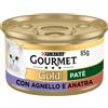 Nestle Purina Petcare IT spa Purina Gourmet Gold Paté Anatra Agnello Gusto Anatra Alimento Umido Completo per Gatti Formato 85 g